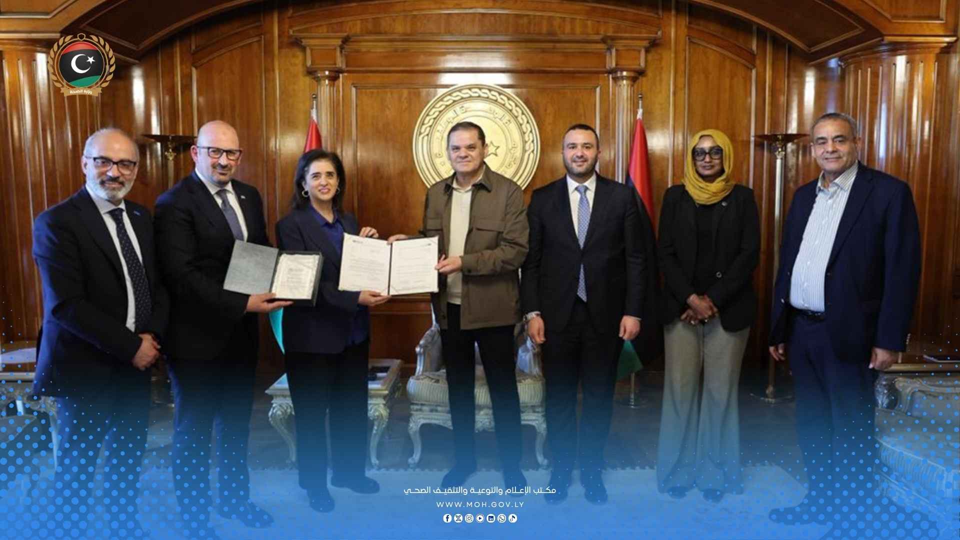رئيس الوزراء يستقبل وفد منظمة الصحة العالمية "وليبيا تنال شهادة خلوها التراكوما"